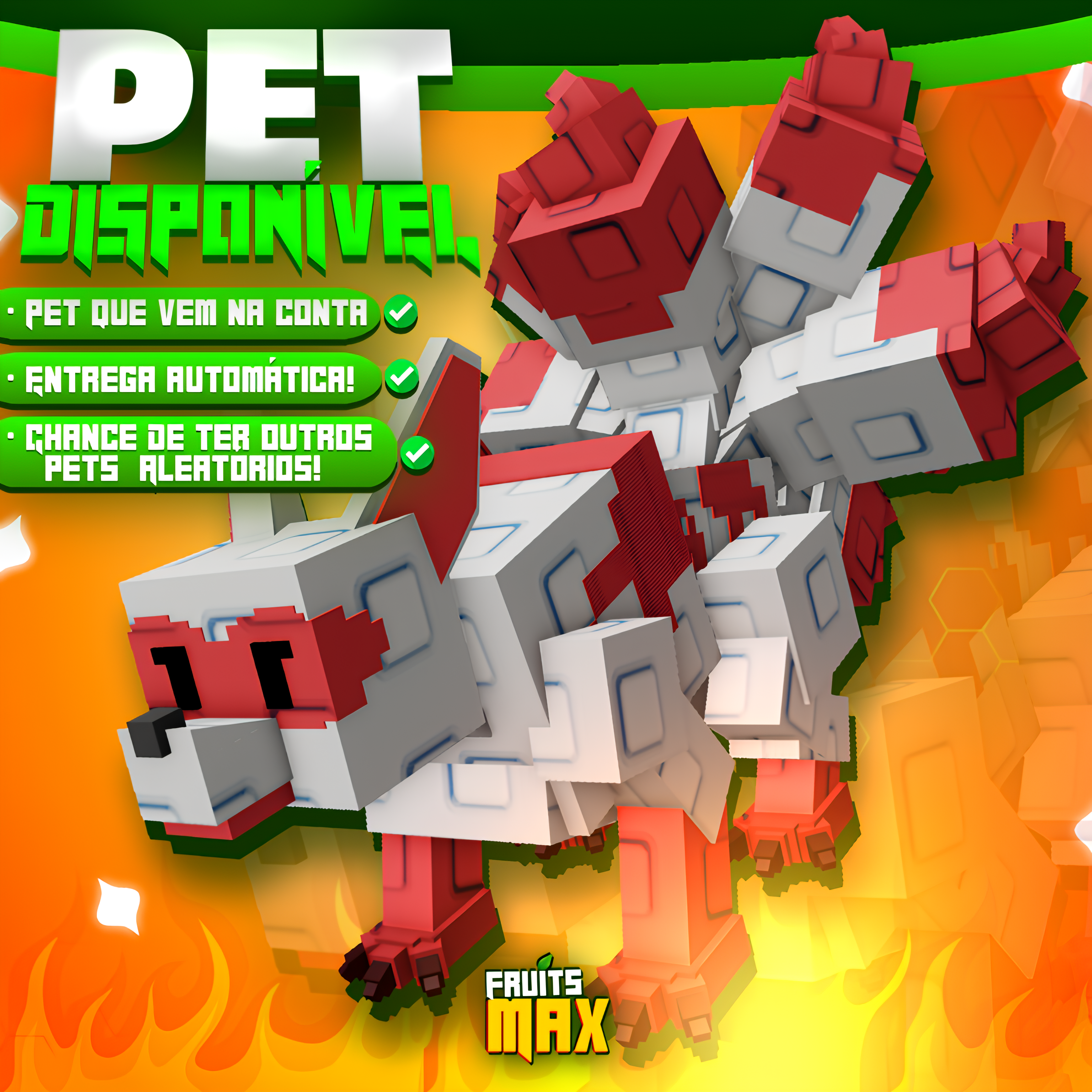 🦊 PET KITSUNE PRISMÁTICO SUPER RARO! ⚡