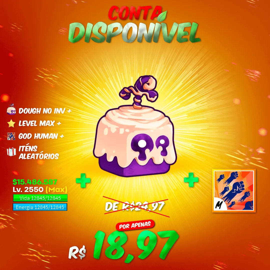 [🎂] - DOUGH NO INV + LEVEL MAX + ITENS ALEATÓRIOS