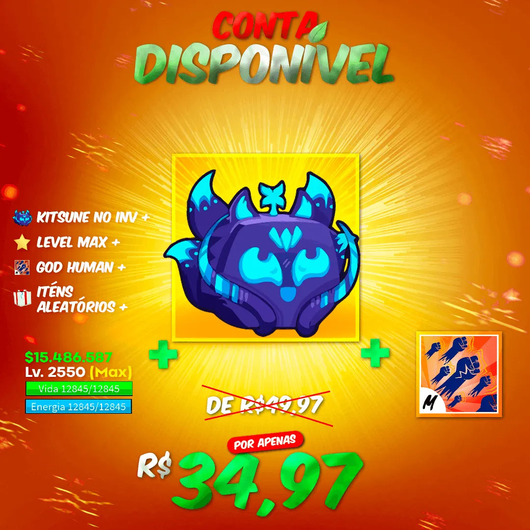 [🦊] - KITSUNE NO INV + LEVEL MAX + ITENS ALEATÓRIOS