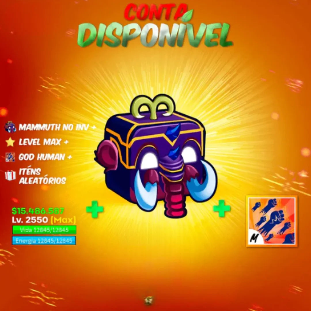 [🦣] - MAMMUTH NO INV + LEVEL MAX + ITENS ALEATÓRIOS