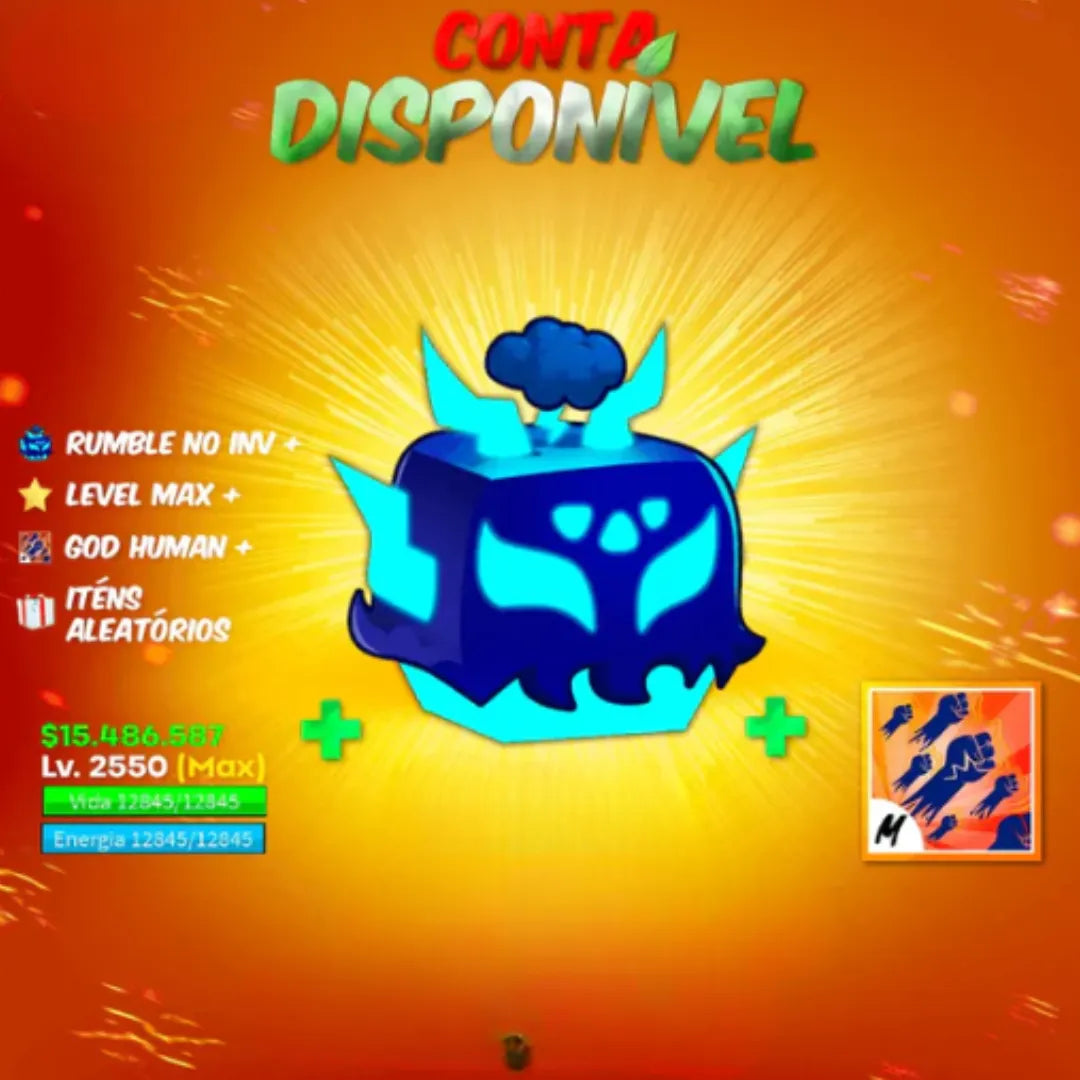 [🫐] - RUMBLE NO INV  + LEVEL MAX + ITENS ALEATÓRIOS - TUDO GARANTIDO!!! 🤩