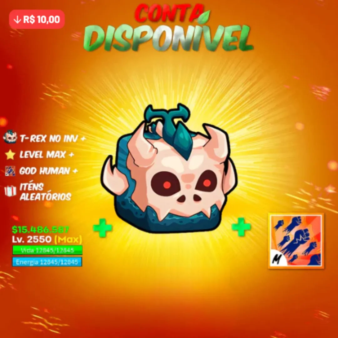 [🦖] - T-REX NO INV + LEVEL MAX + ITENS ALEATÓRIOS
